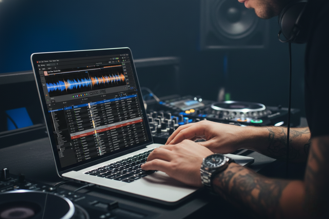 DJ controller en uso